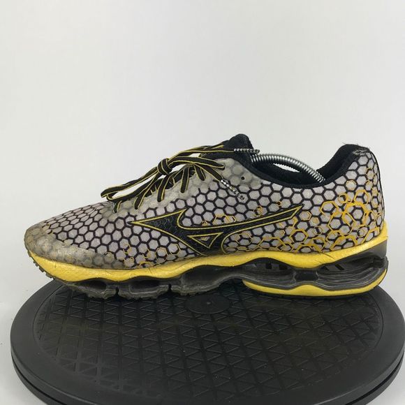 Mizuno Wave Prophecy 3 Gray/Yellow Athletic Running Shoes Men’s Size 11.5 - Picture 9 of 12